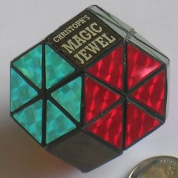 Photo of Christoph's Jewel (a corner-turning Octahedron puzzle missing the 'trivial tips')